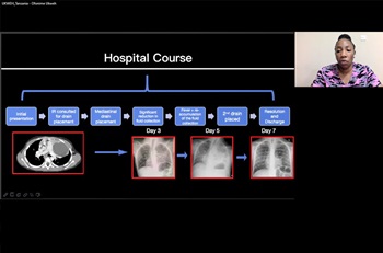 Penn Global Health 2021 Imaging Case Competition: Ofonime Ukweh presentation slide, hospital course